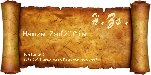 Hamza Zsófia névjegykártya