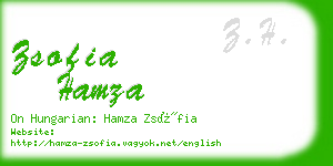 zsofia hamza business card